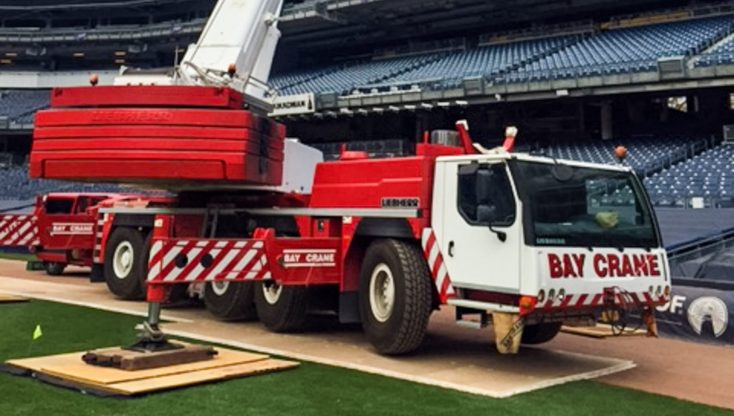 Crane in Yankee Stadium